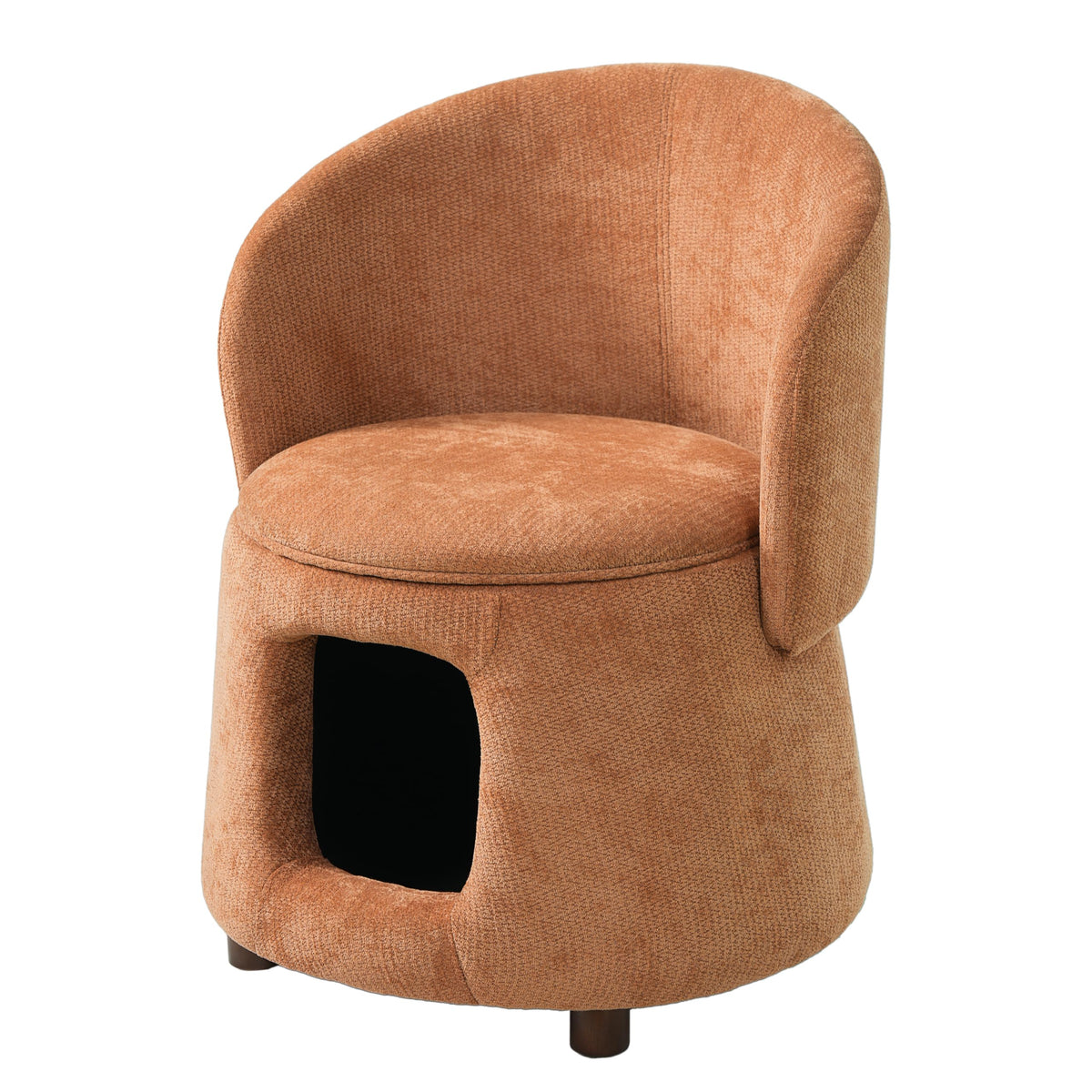 Merax Modern Accent Chair with Pet Cave & Storage