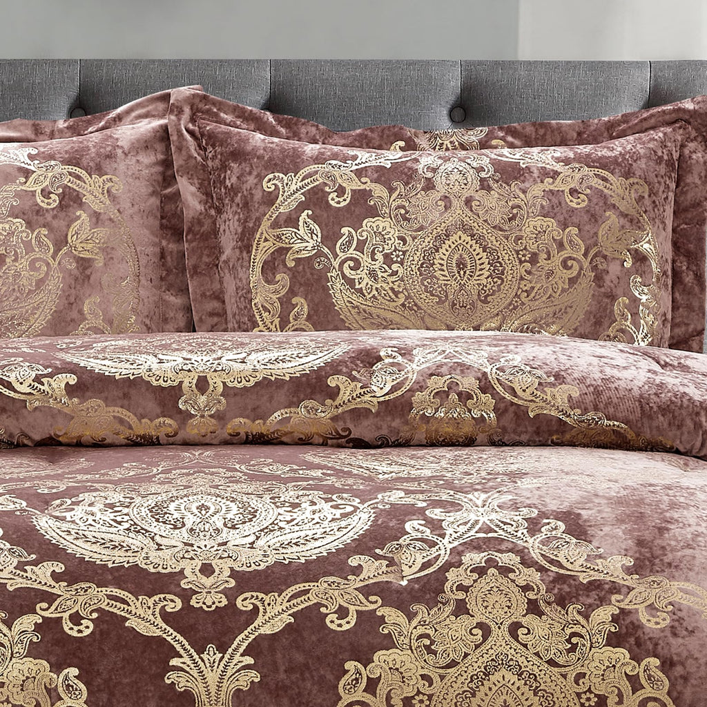 Sunshine Nicole Metallic Print Comforter Set
