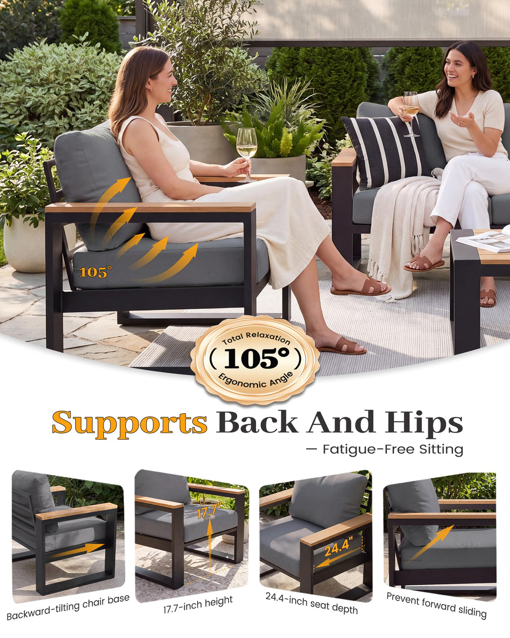 Aluminum Patio Furniture Set