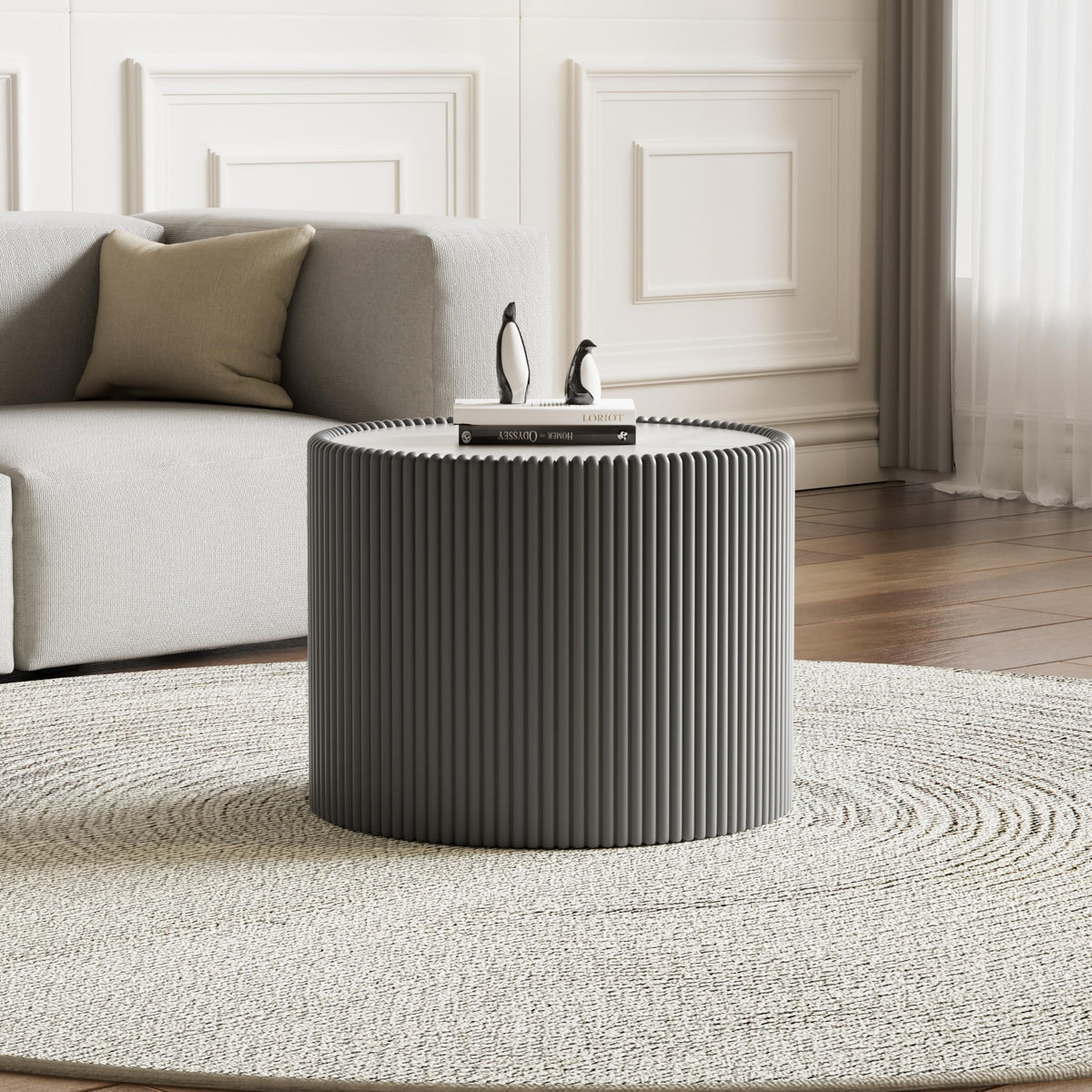 Black Drum Nesting Coffee Table Set