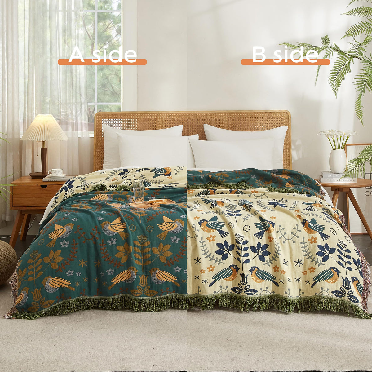 Boho Cotton Throw Blanket