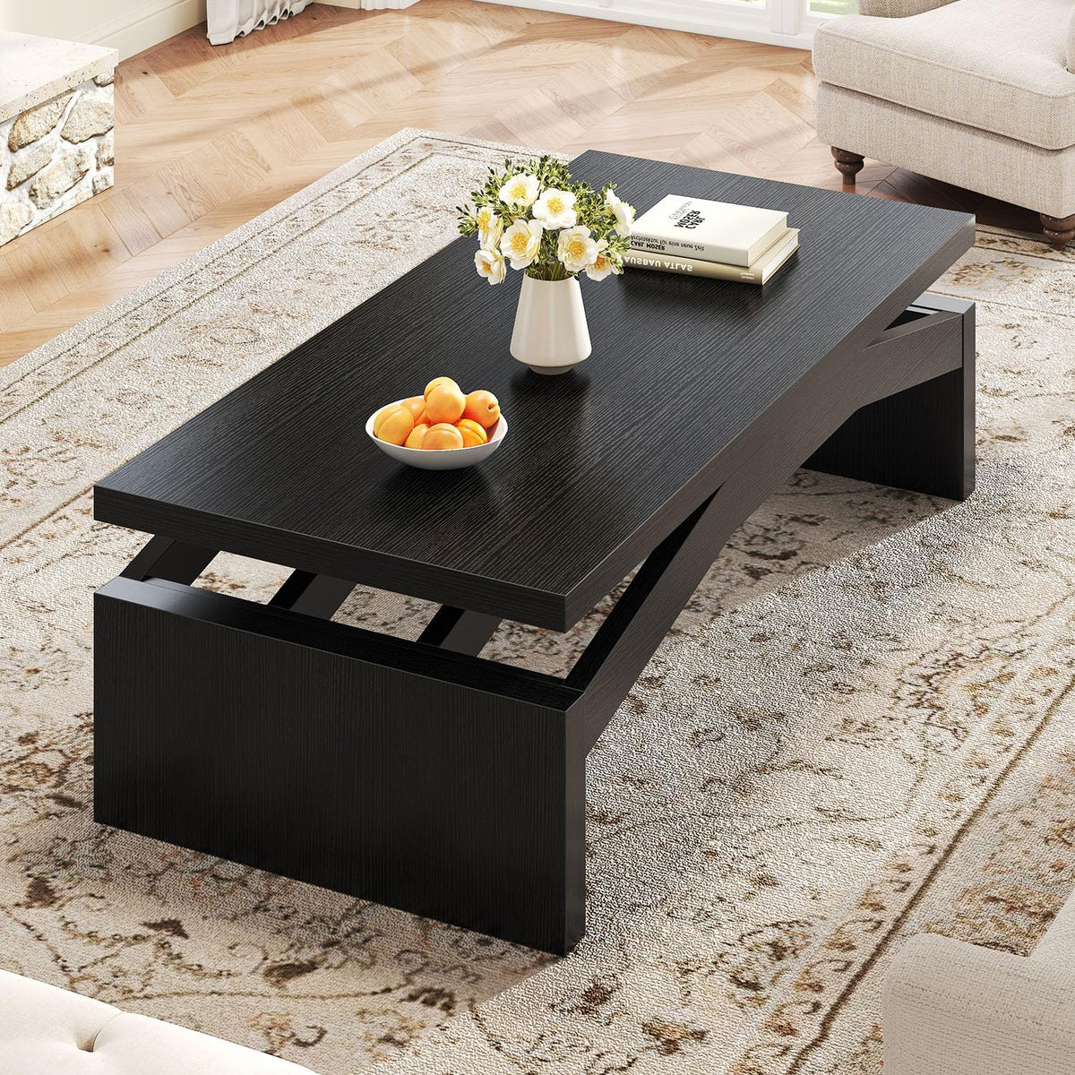 Modern Rectangular Wood Coffee Table