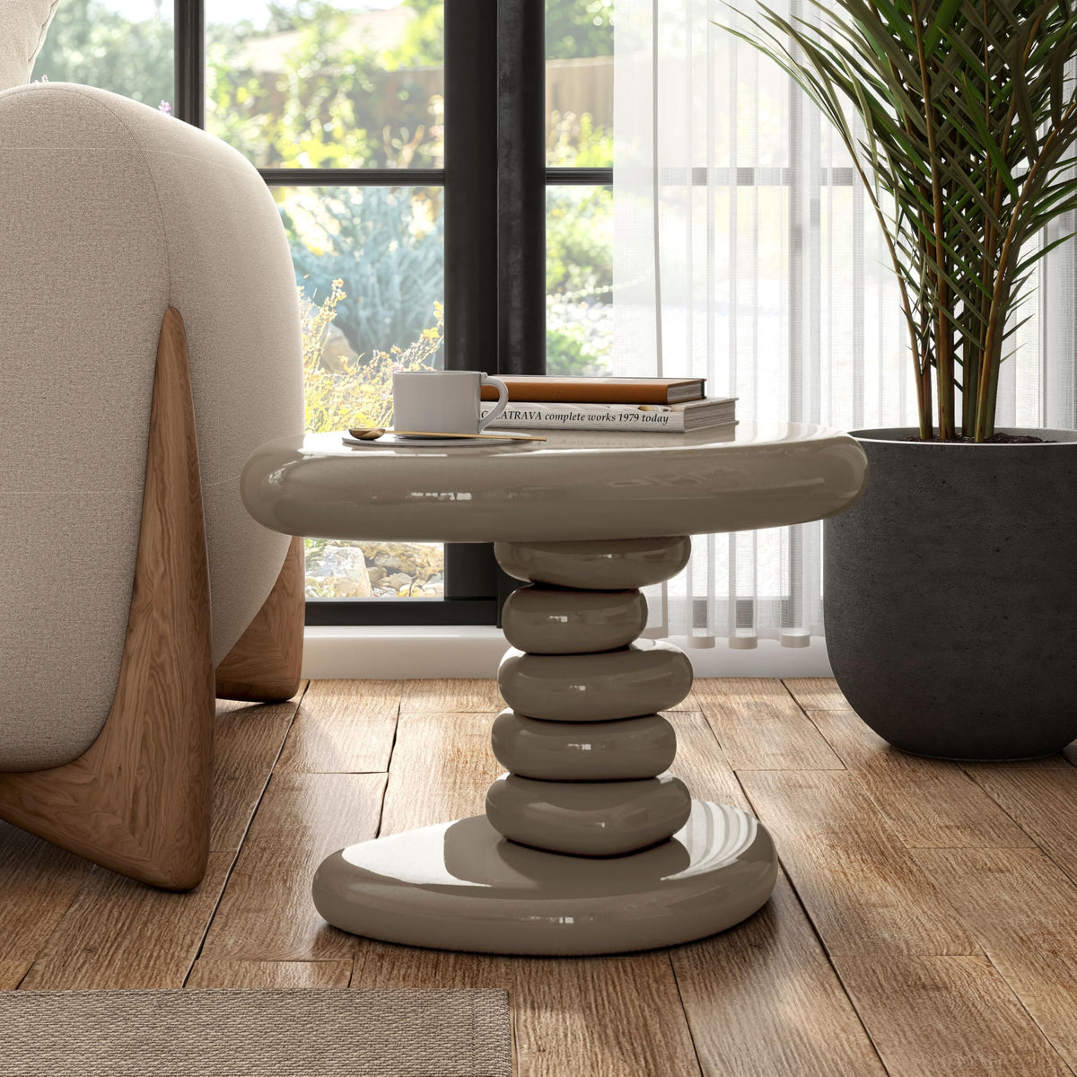 Kavren Oval Low Coffee Table Set