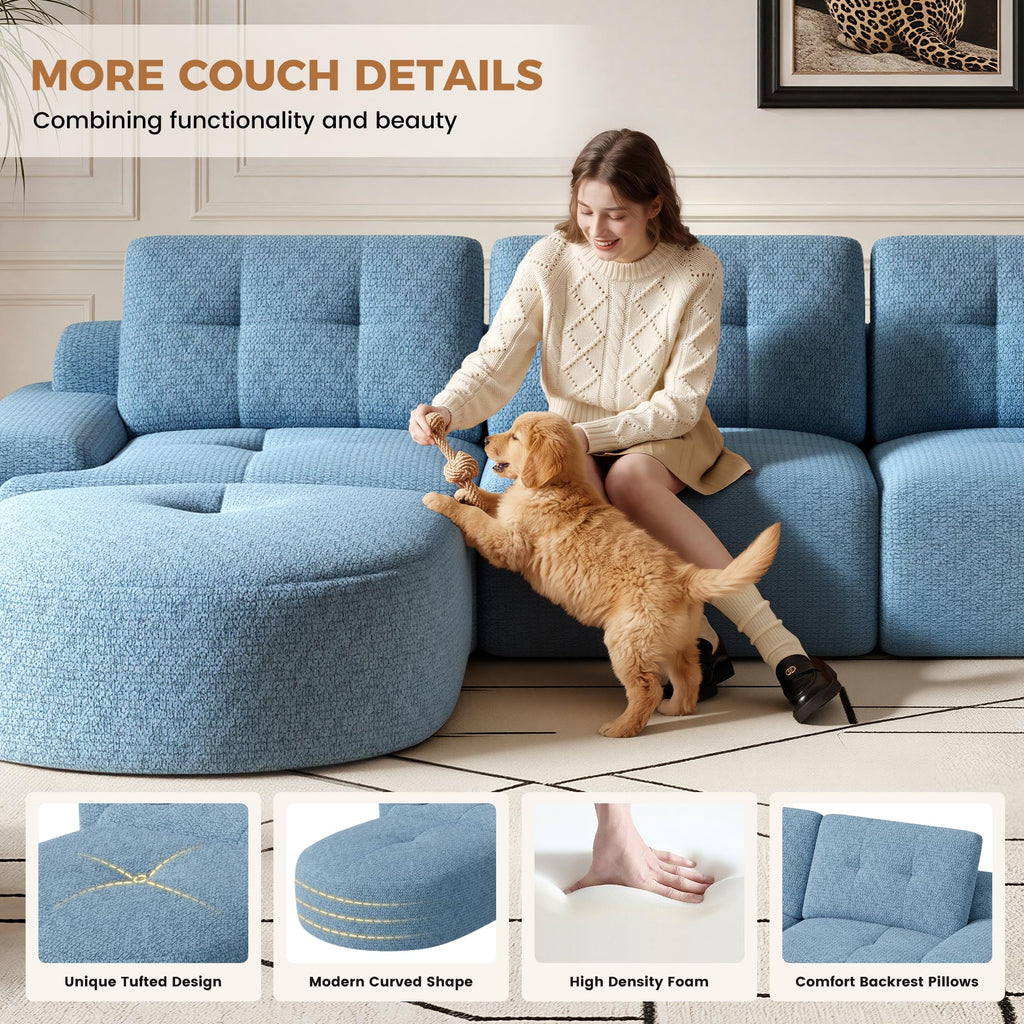 110" Modern Modular Sectional Sofa