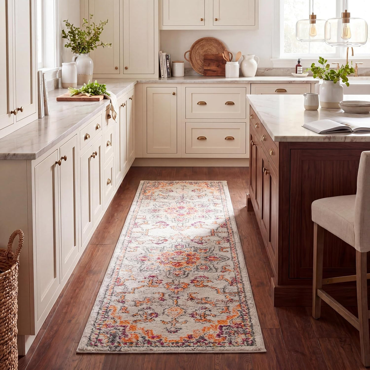 SAFAVIEH Madison Area Rug 8'x10', Traditional Ivory & Light Blue MAD473D