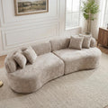 Curved Cloud Sectional Sofa with Pillows