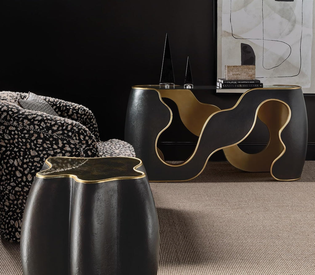 Black Resin Console Table