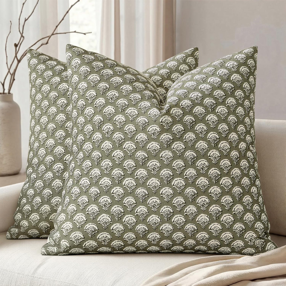 Floral Print Pillow Covers