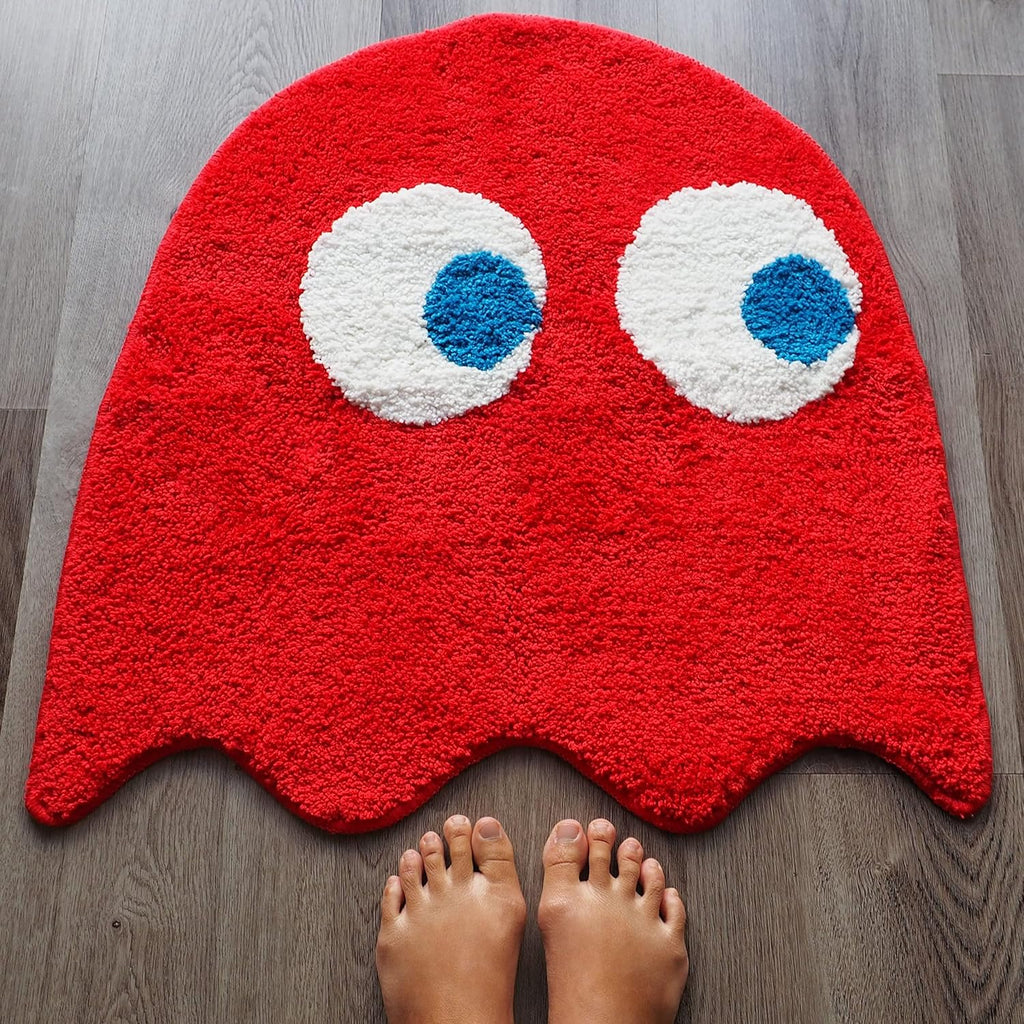 Fun Red Graphic Bathroom Accent Rug
