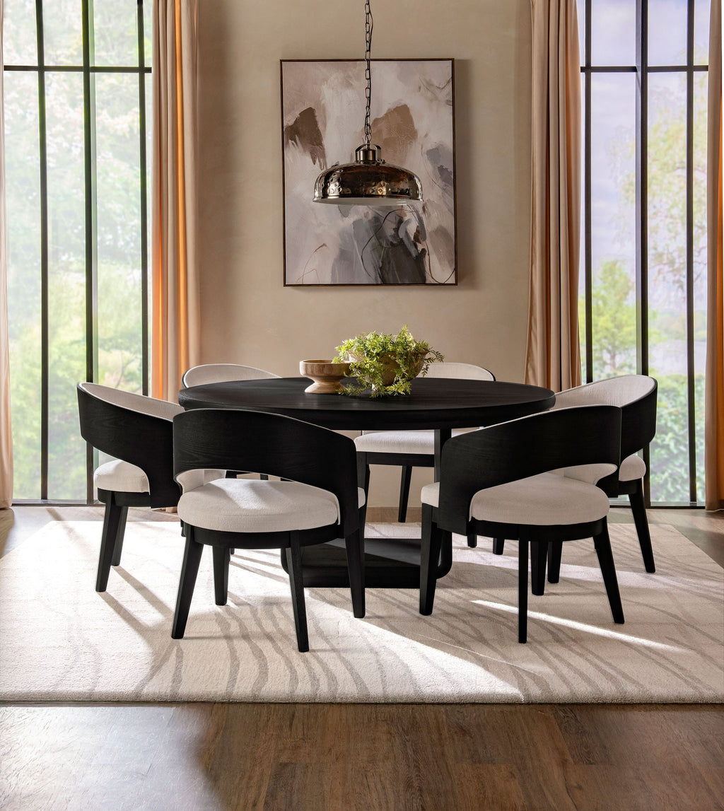 Leandro 7-Piece Round Dining Table Set
