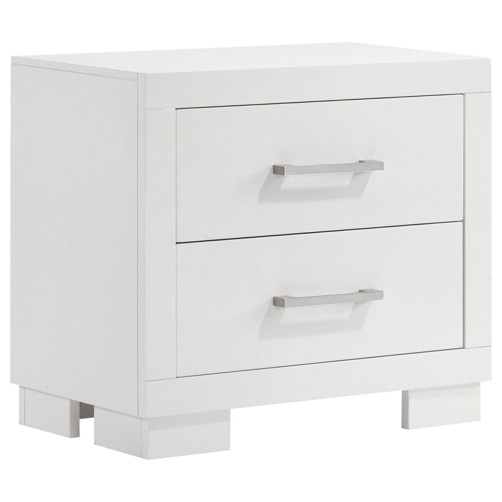 Jessica Snow White Six-Piece Queen LED Bedroom Set