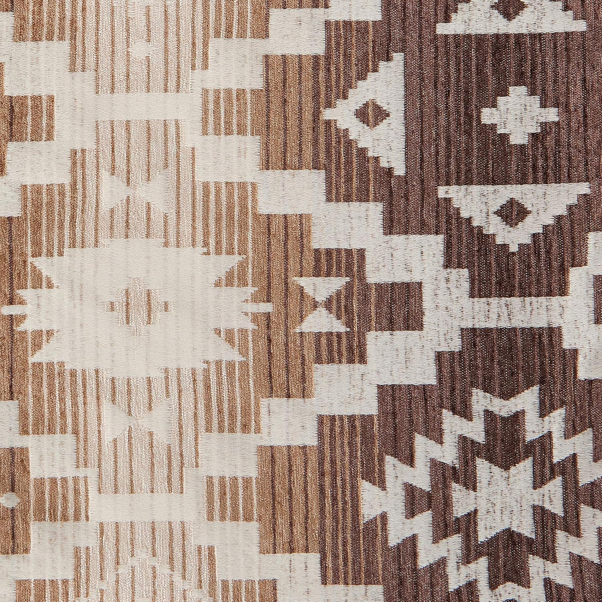 Paseo Road Chalet Aztec 3 Piece King Cream Brown Chenille Comforter Set