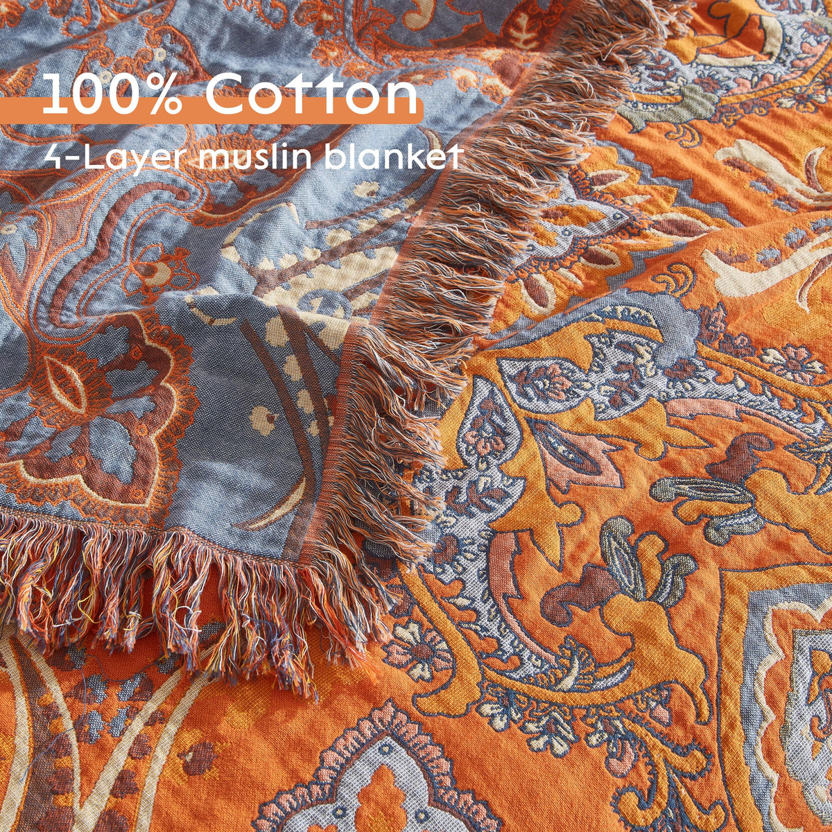 Boho Cotton Throw Blanket