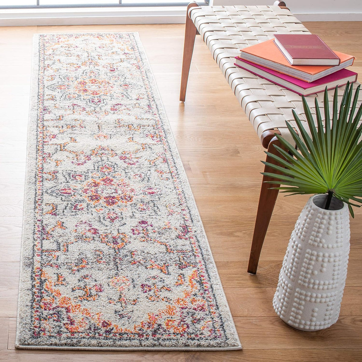 SAFAVIEH Madison Area Rug 8'x10', Traditional Ivory & Light Blue MAD473D