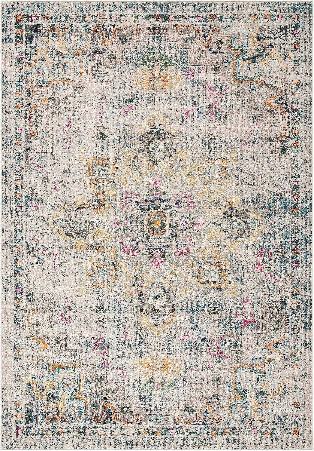 SAFAVIEH Madison Area Rug 8'x10', Traditional Ivory & Light Blue MAD473D