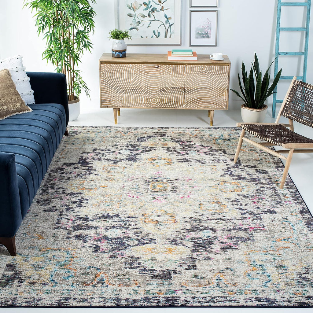 SAFAVIEH Madison Area Rug 8'x10', Traditional Ivory & Light Blue MAD473D