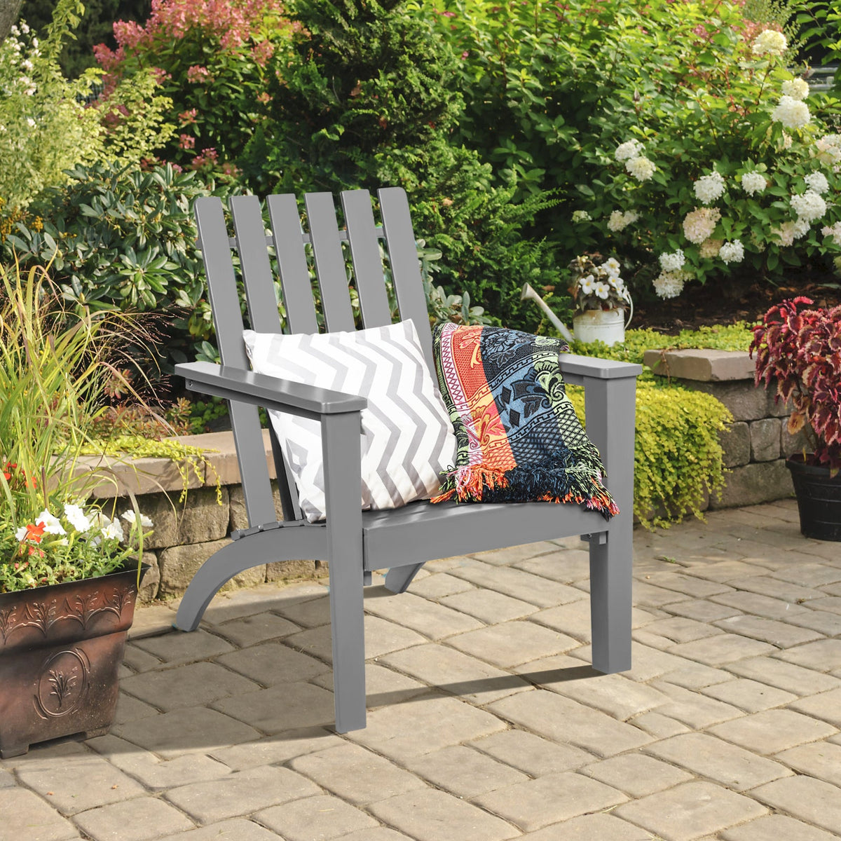 Acacia Wood Adirondack Lounge Chair