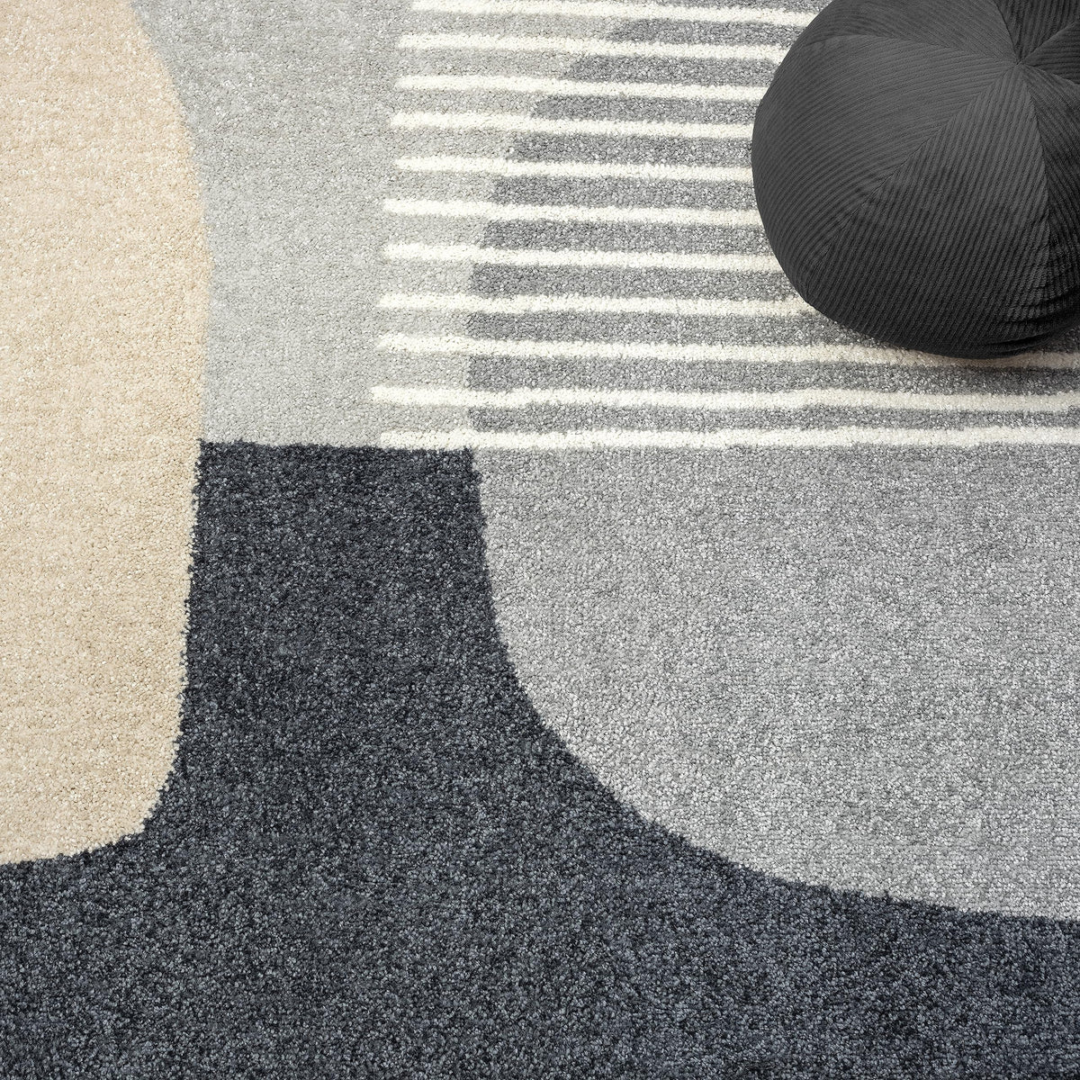 Abani Deco Collection Area Rug - Cream Minimalist Geometric Design - 8'11" x