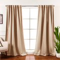 Beige Cream Thermal Blackout Curtain Panels, Set of 2