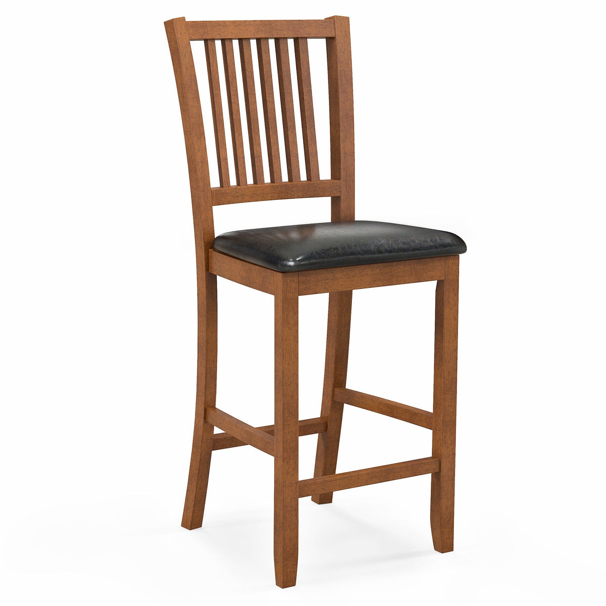 Walnut Counter-Height Bar Stools, Set of 2