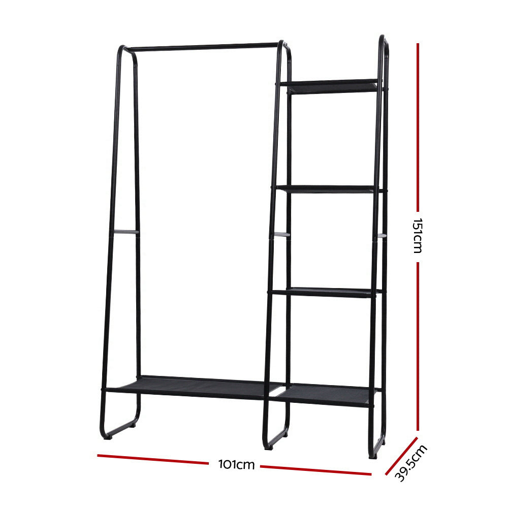 Portable Garment Rack with Storage Shelf