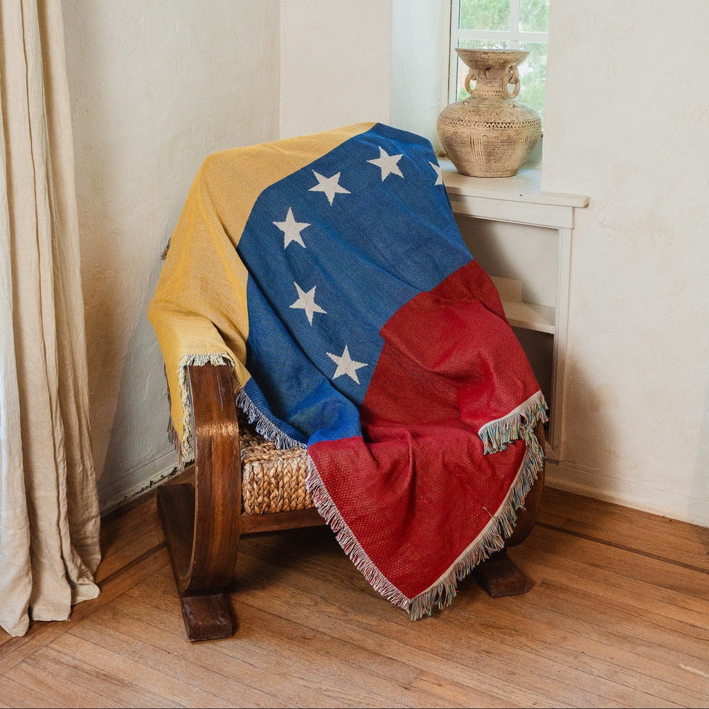 Venezuela Seven Stars Flag Woven Throw Blanket