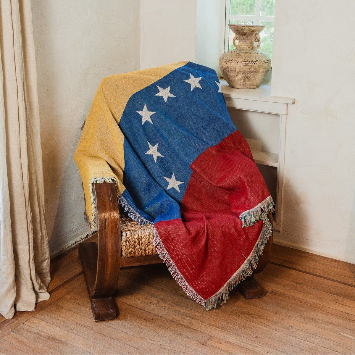 Venezuela Seven Stars Flag Woven Throw Blanket