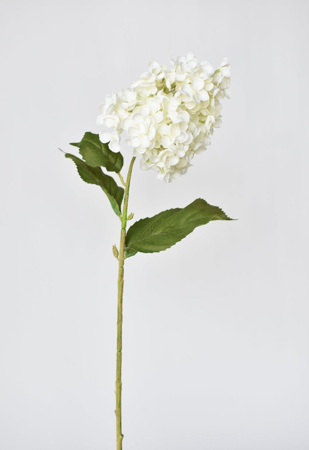 28-Inch White Faux Cone Hydrangea Stem