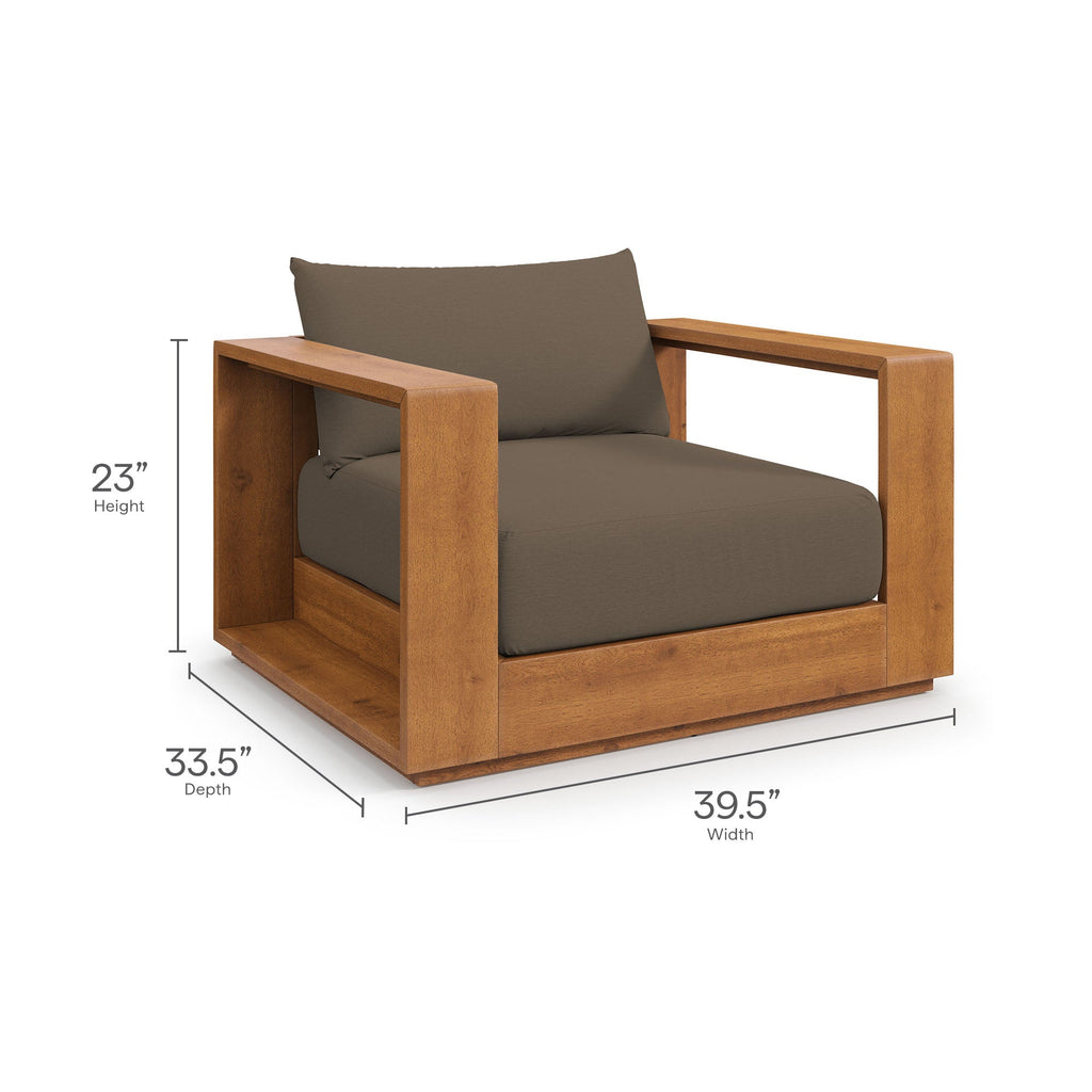 Tahoe 5-Piece Outdoor Patio Acacia Wood Furniture Set by Modway