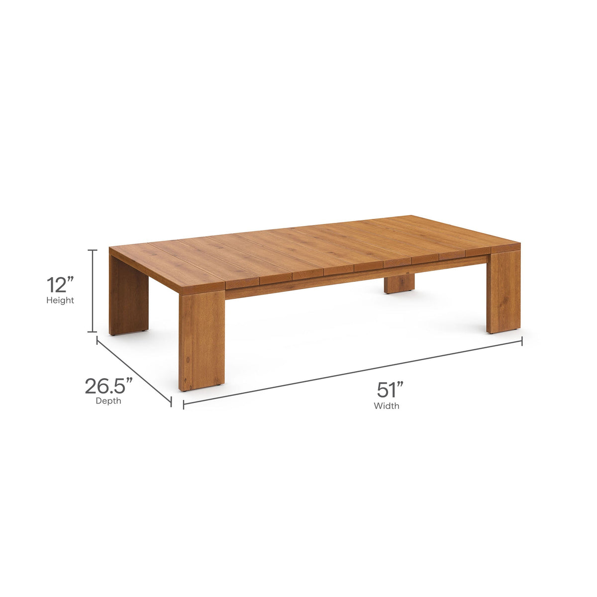 Tahoe 5-Piece Outdoor Patio Acacia Wood Furniture Set by Modway