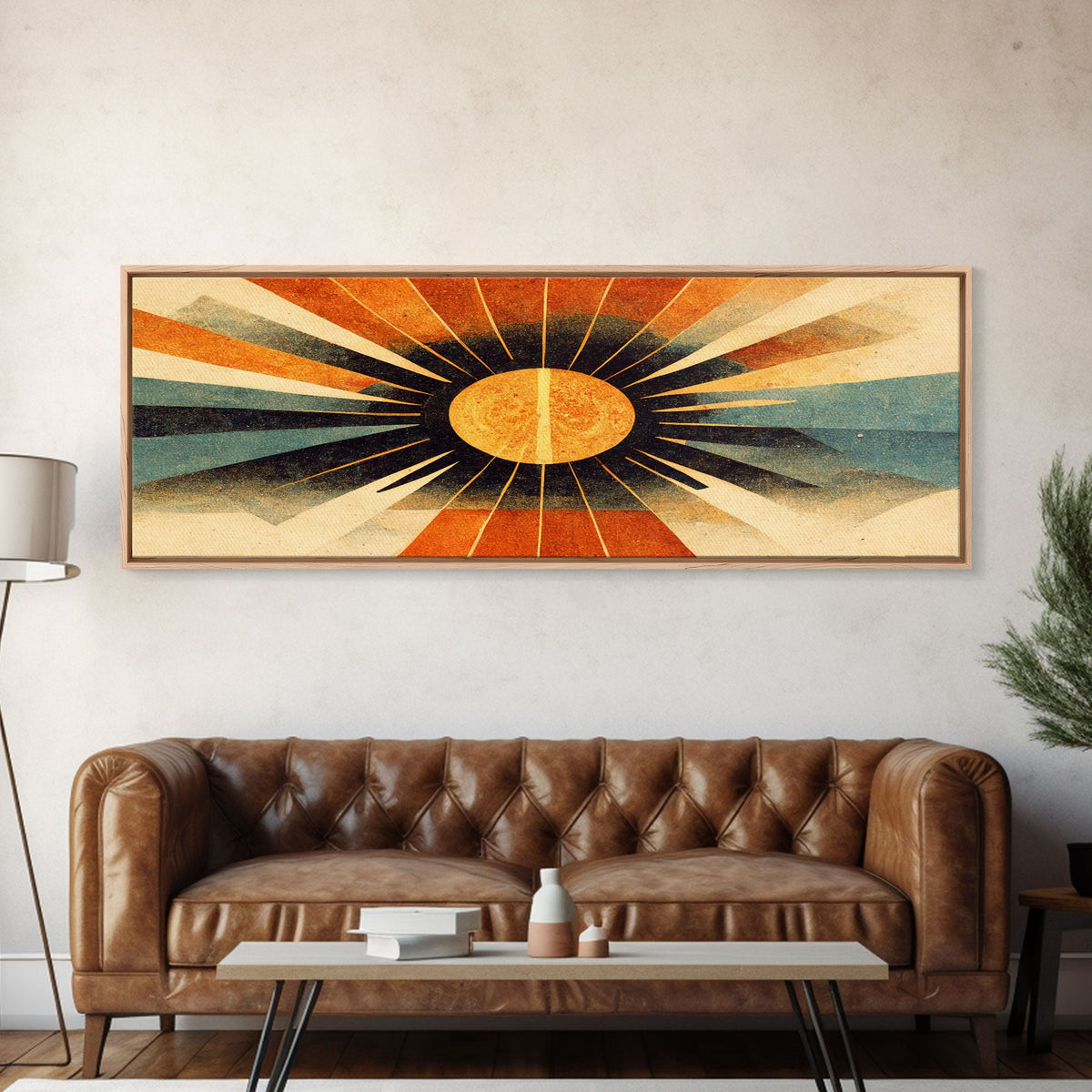 Sunset Art Deco Sunburst Wall Art