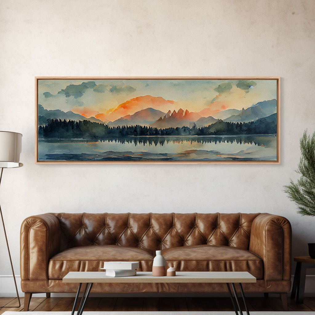Watercolor painting of a forest fire