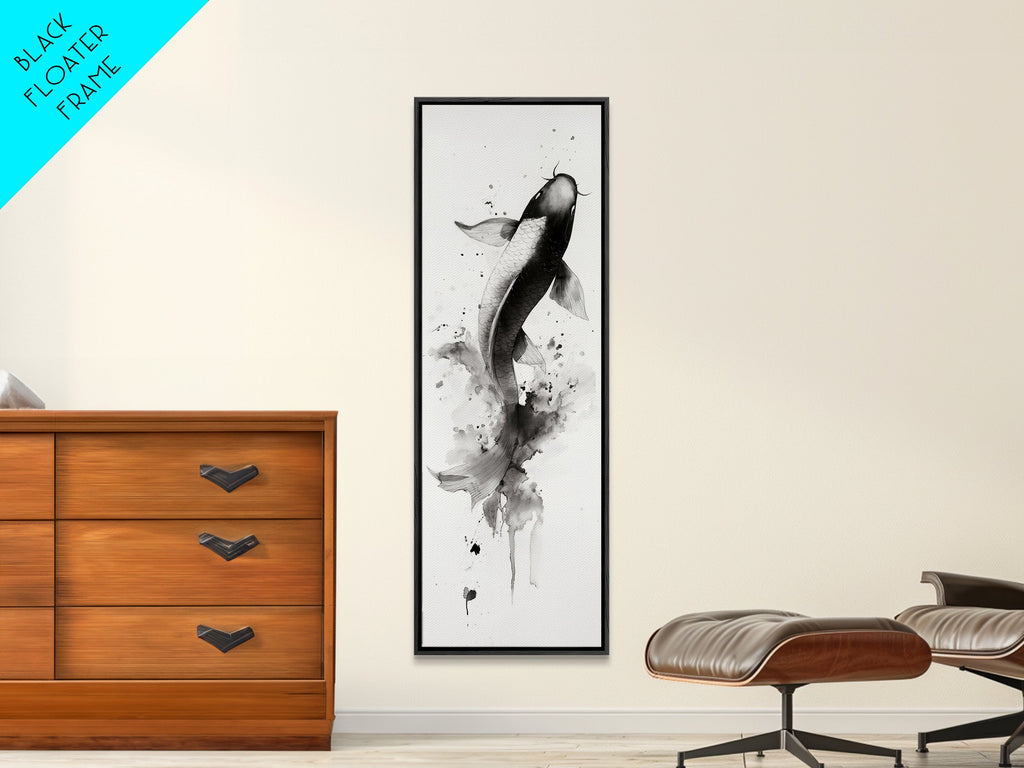 Tall Skinny Koi Fish Painting Print