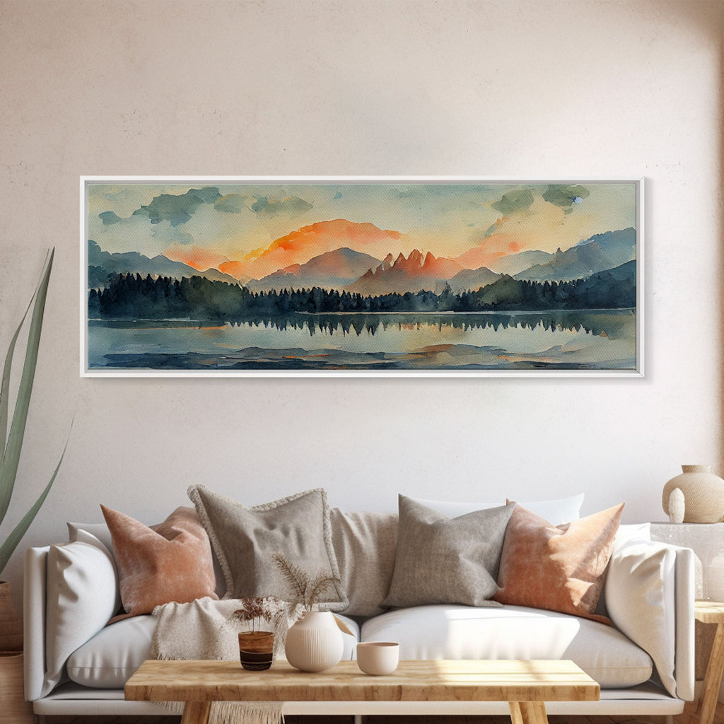 Watercolor painting of a forest fire