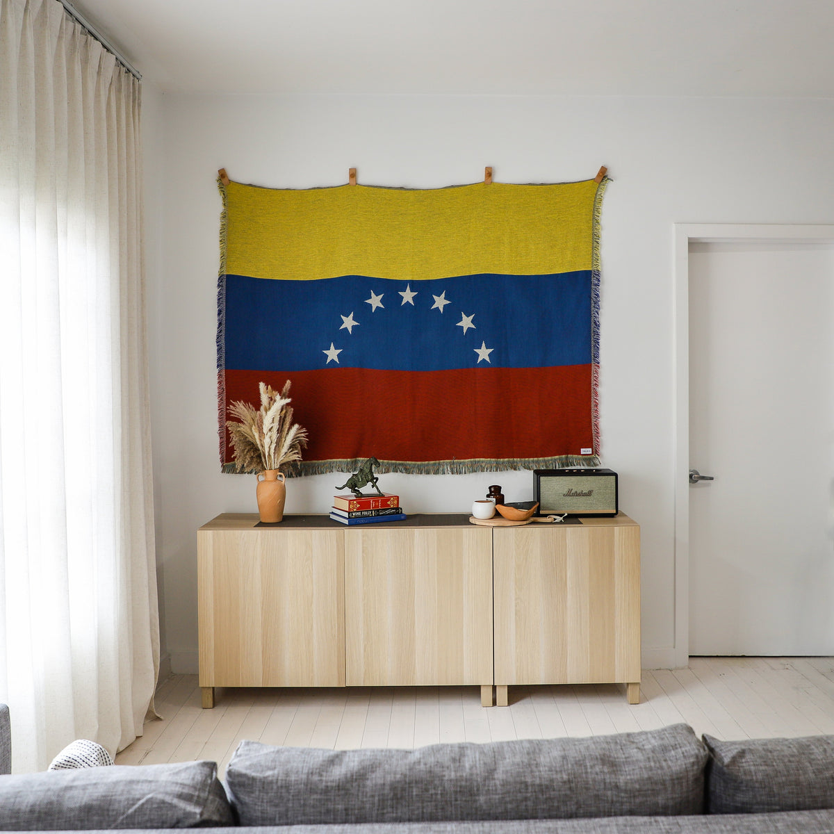 Venezuela Seven Stars Flag Woven Throw Blanket
