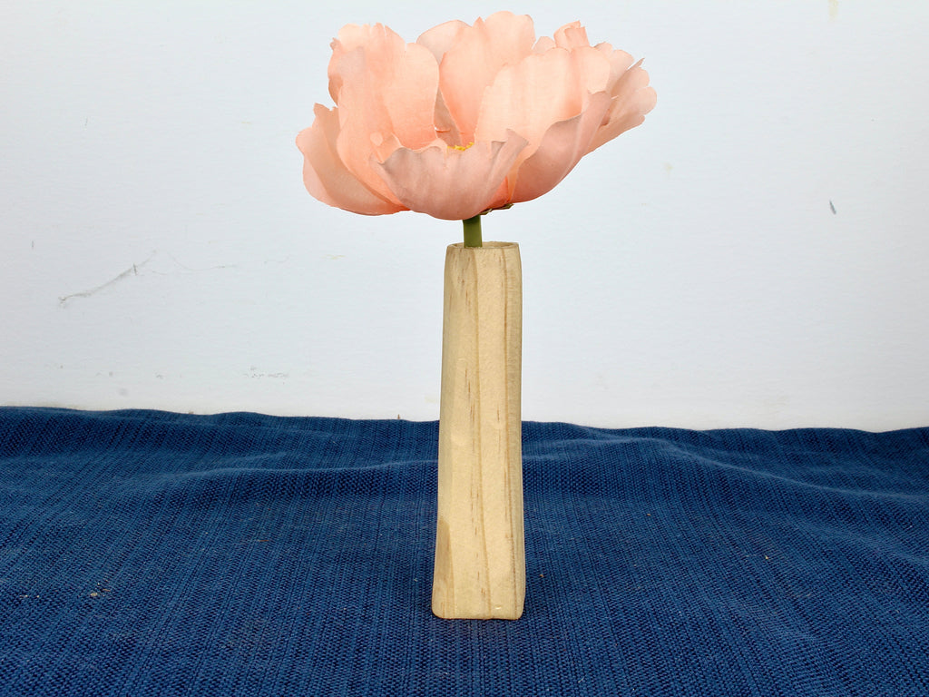 Set of Hand-Carved Wood Vases