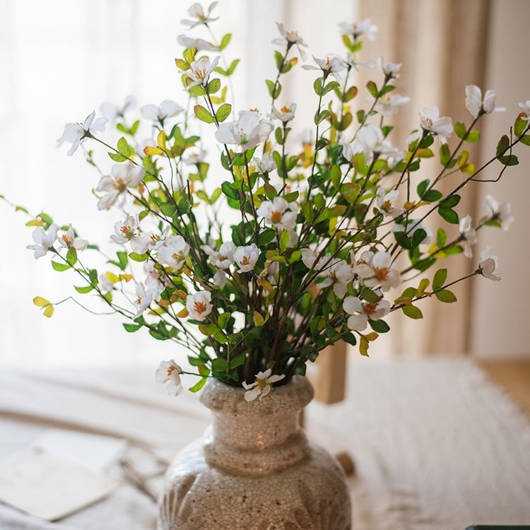 20-Inch Faux Silk Gaura Flower Stem