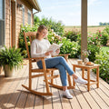 Acacia Wood Patio Rocking Chair