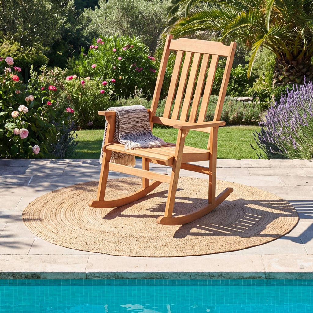 Acacia Wood Patio Rocking Chair