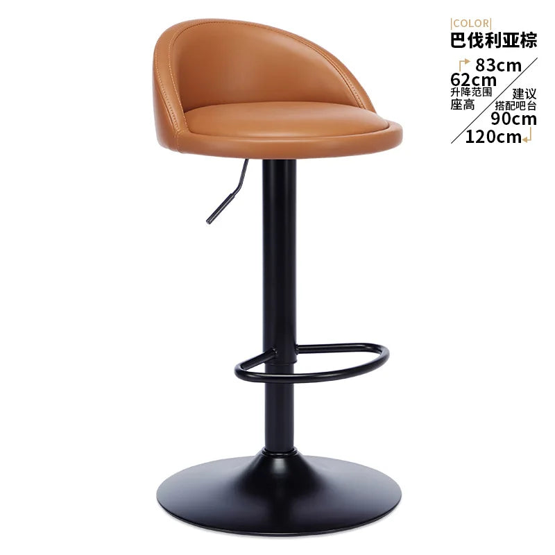 Vintage Swivel High Kitchen Island Counter Stools Chairs Velvet Padded Home Bar