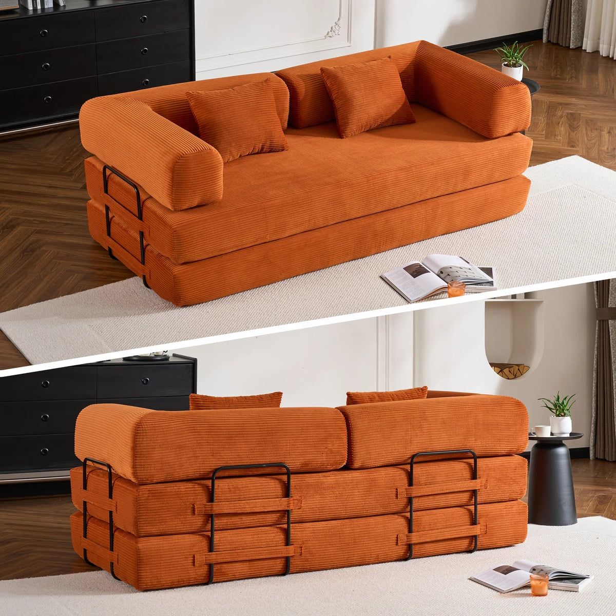 79" Folding Convertible Sofa Bed