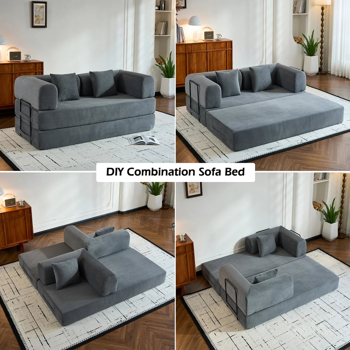 79" Folding Convertible Sofa Bed