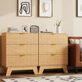 Fluted Three-Drawer Nightstand Set