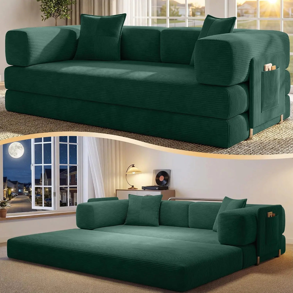 78.8" Convertible Futon Sofa Bed