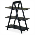 Modern Black 3-Tier A-Frame Display Shelf