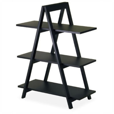 Modern Black 3-Tier A-Frame Display Shelf