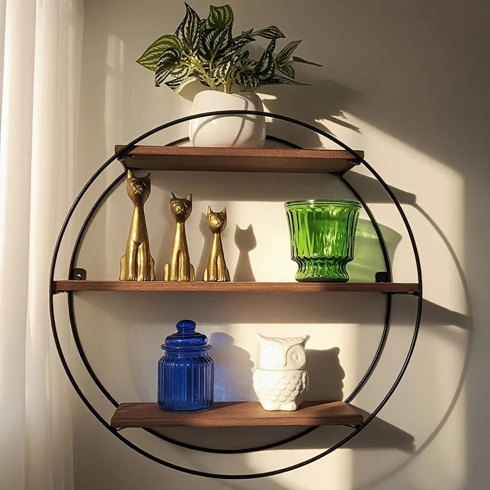 3-Tier Floating Wood Wall Shelf