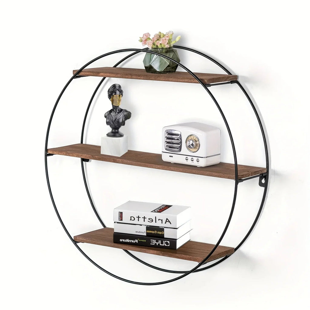 3-Tier Floating Wood Wall Shelf