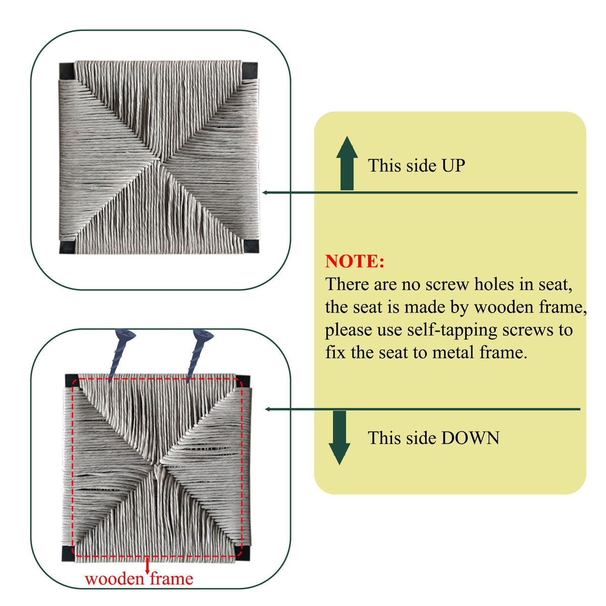 Bar Stools Paper Rope Weave Dining Chairs With Back Hand Weave Stools For Kichen