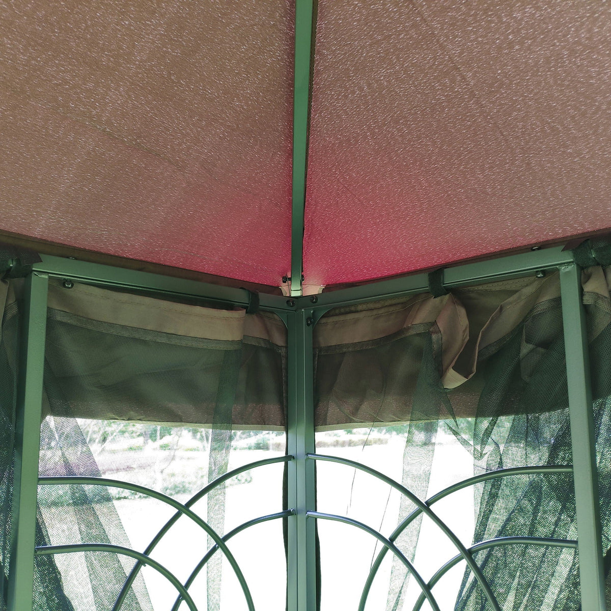 13 0 Outdoor Patio Gazebo Canopy Tent With Ventilated Double Roof And Mosquito Net